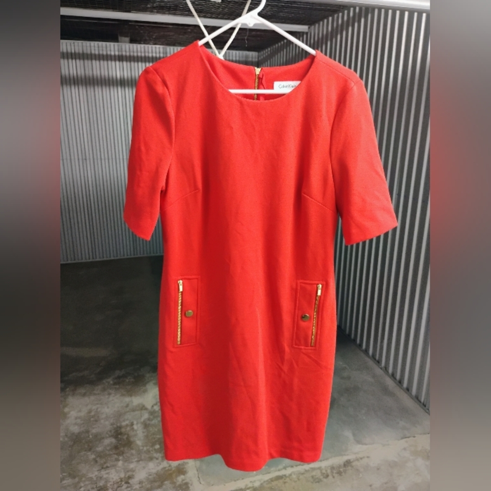 Calvin Klein Dress with Gold Accents